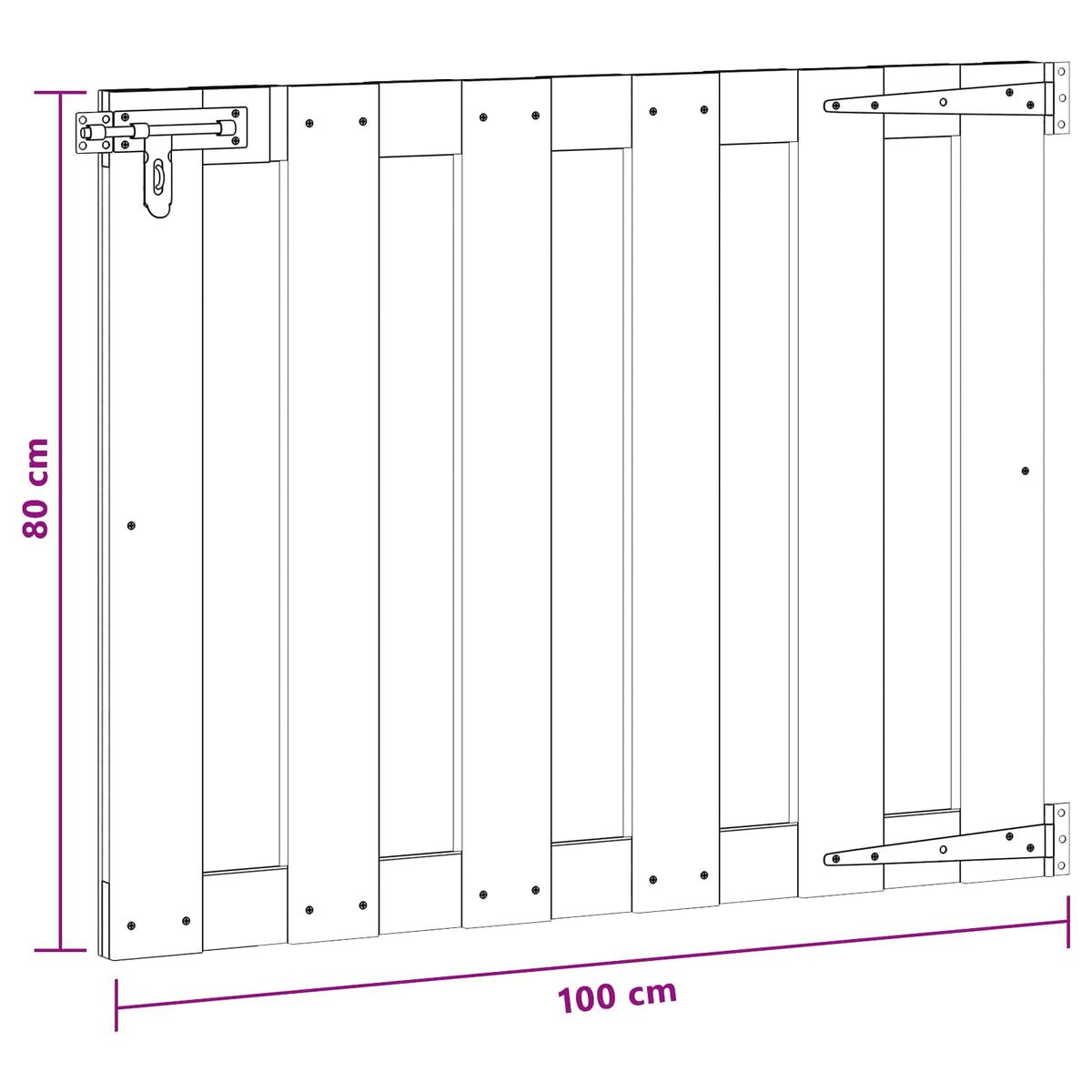 Garden Gate 100 x 80 cm WPC and Aluminium Brown
