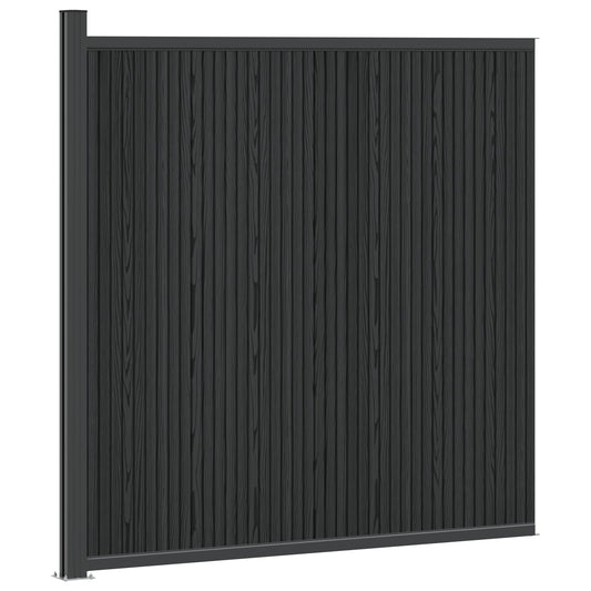 Fence Panel WPC and Aluminium Black
