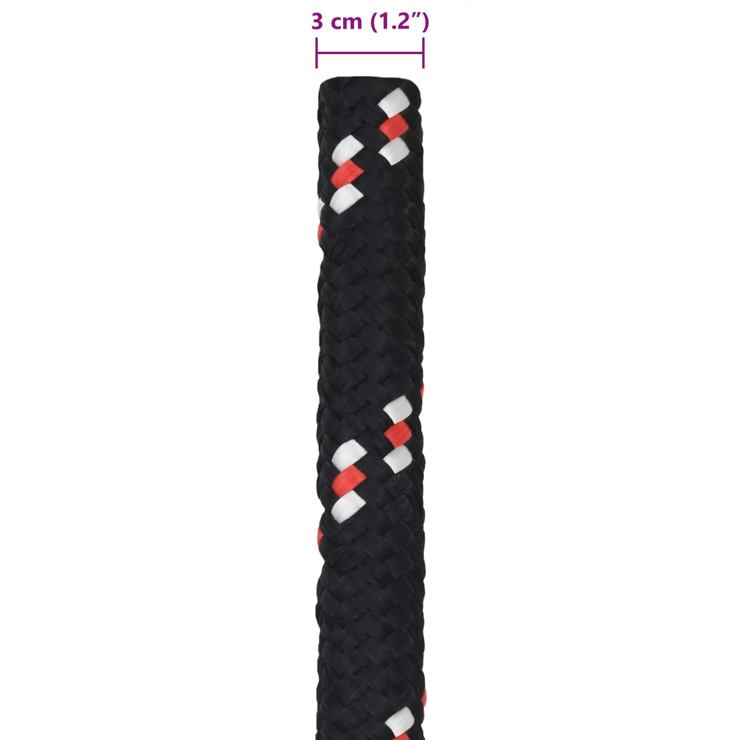 Boat Rope 3 mm 25 m Black and Red PP