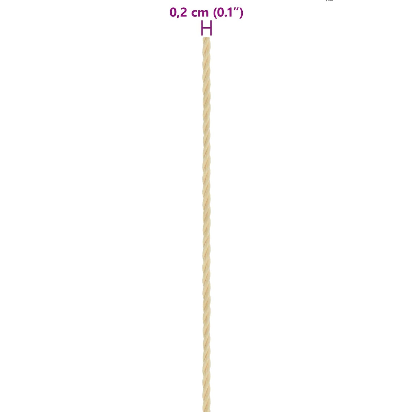 Boat Rope 2 mm 50 m Natural