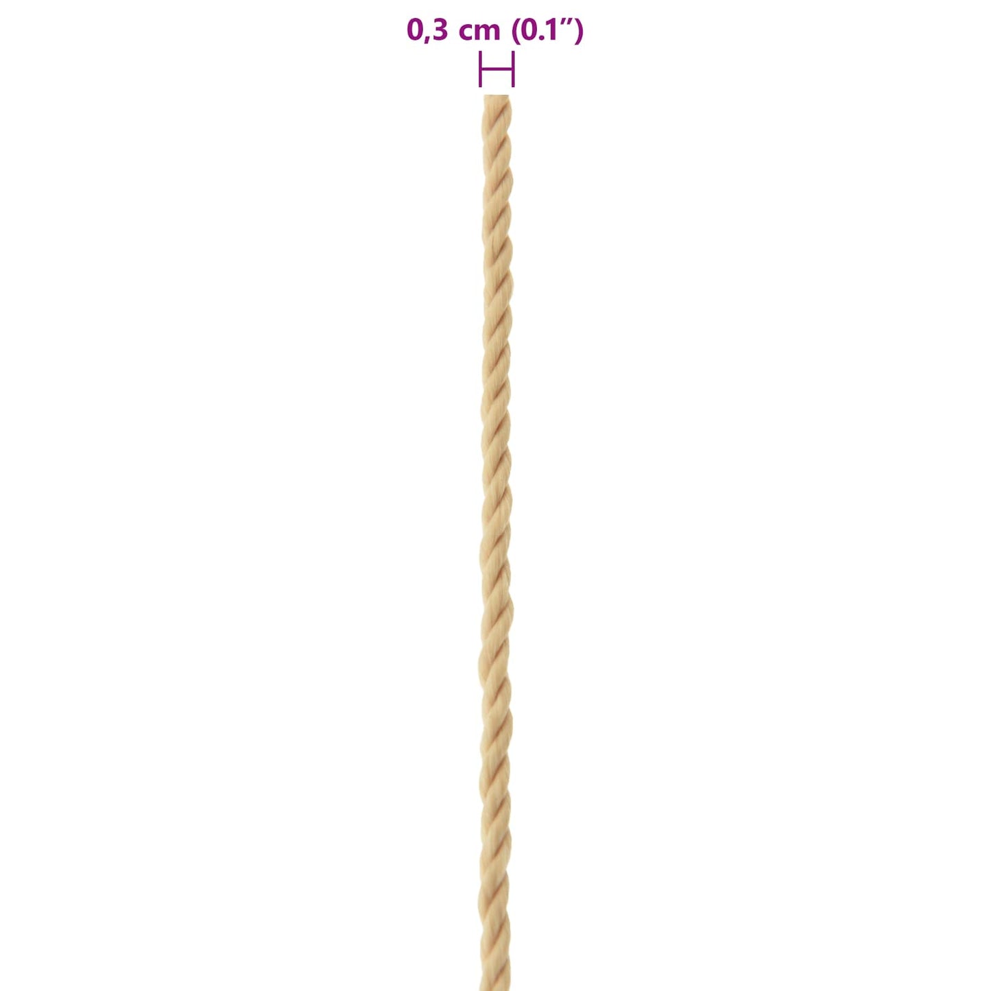 Boat Rope 3 mm 50 m Natural