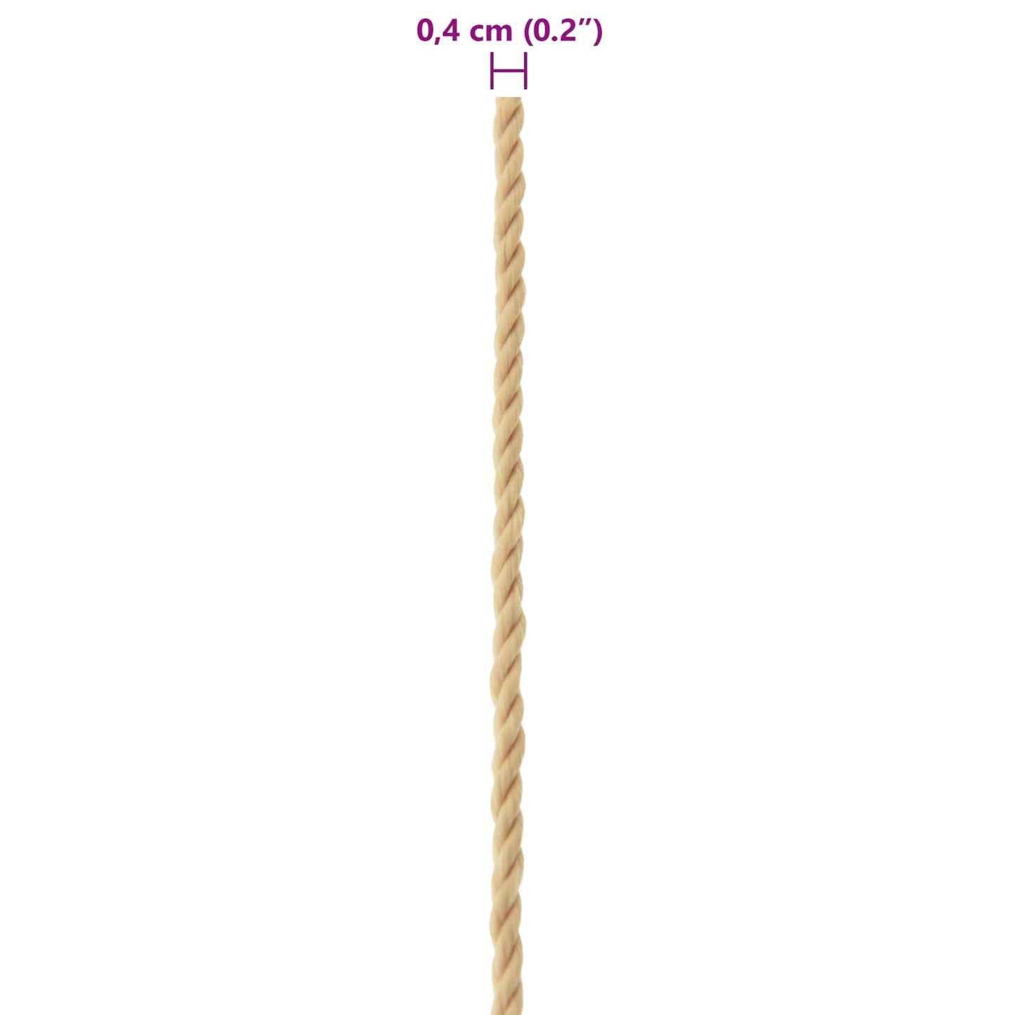 Boat Rope 4 mm 50 m Natural