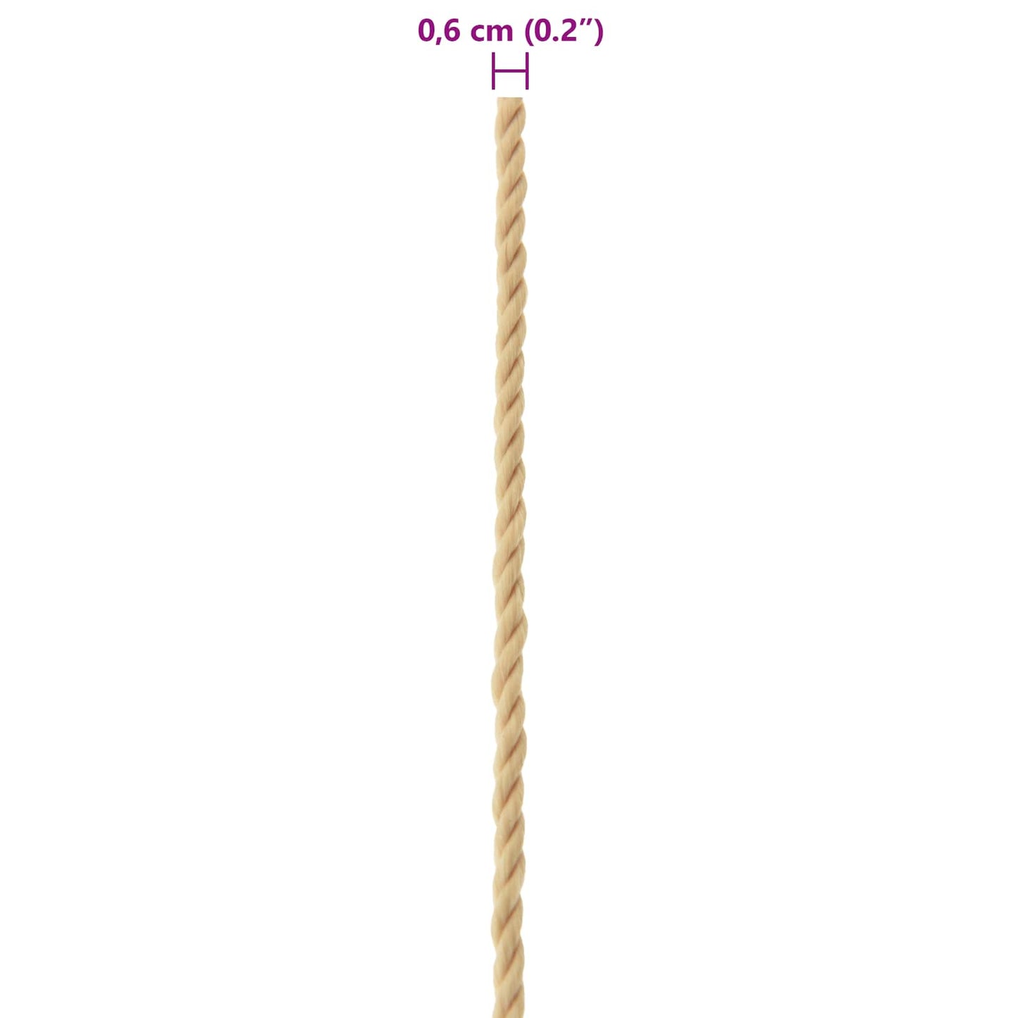 Boat Rope 6 mm 25 m Natural