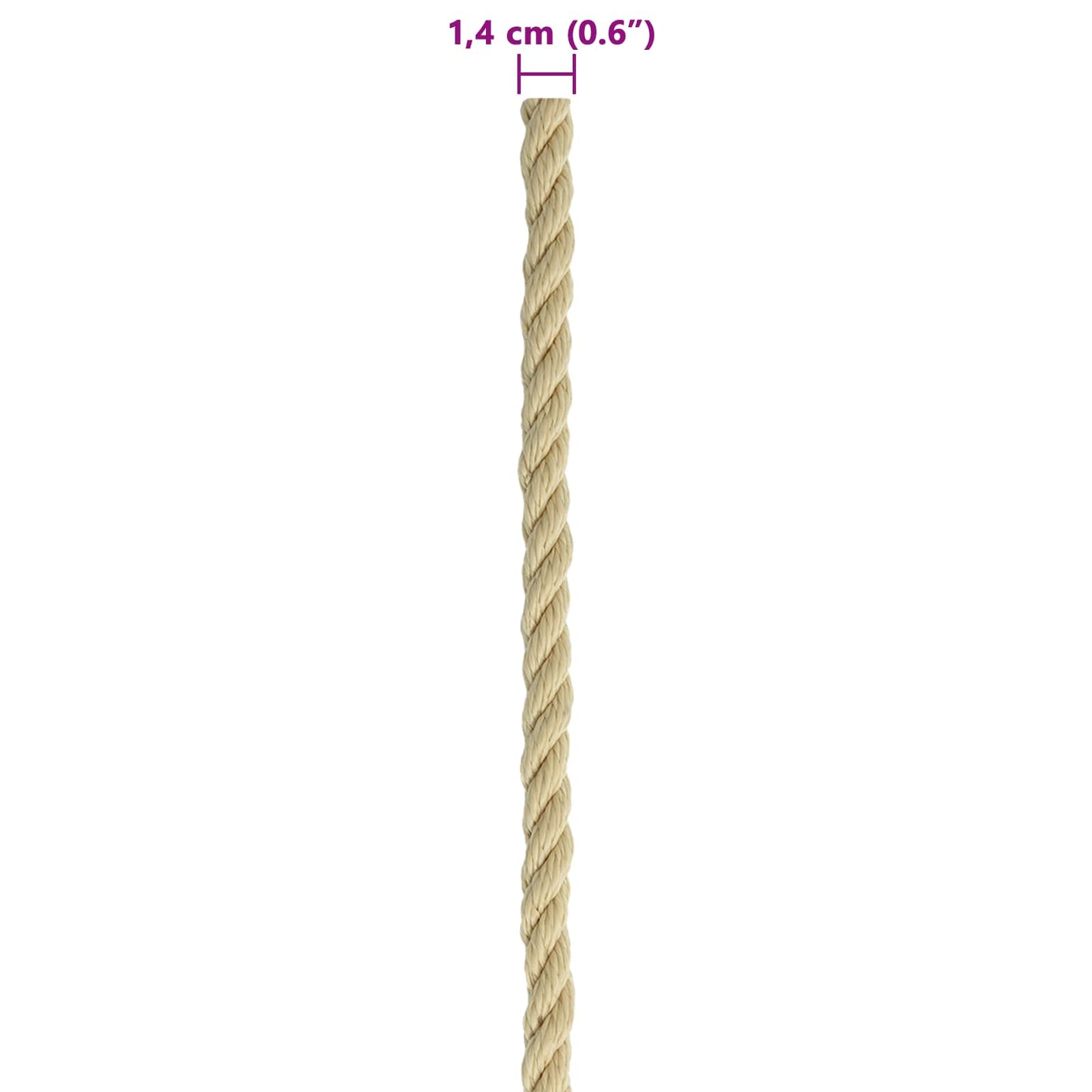 Boat Rope 14 mm 100 m Natural