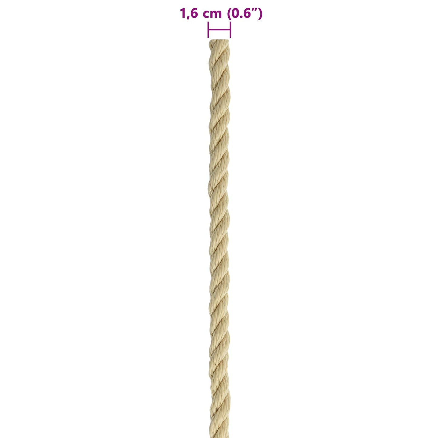 Boat Rope 16 mm 25 m Natural