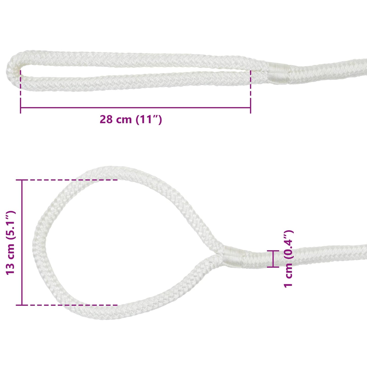 Boat Rope 10 mm 15 m White Polyester
