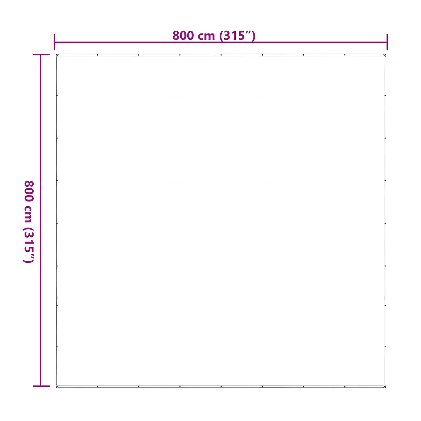 Plant Cover Transparent 8 x 8 m PE