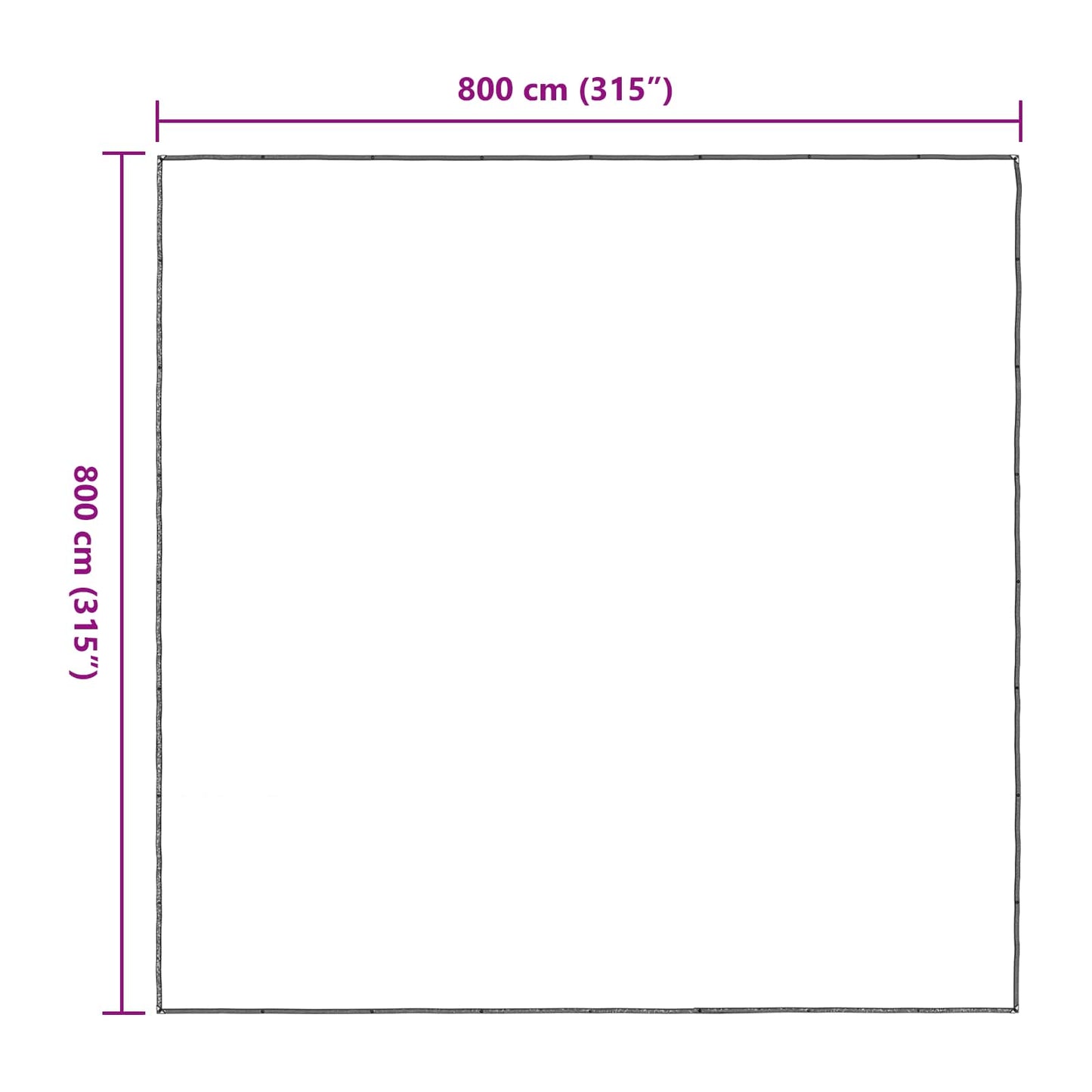 Plant Cover Transparent 8 x 8 m PE