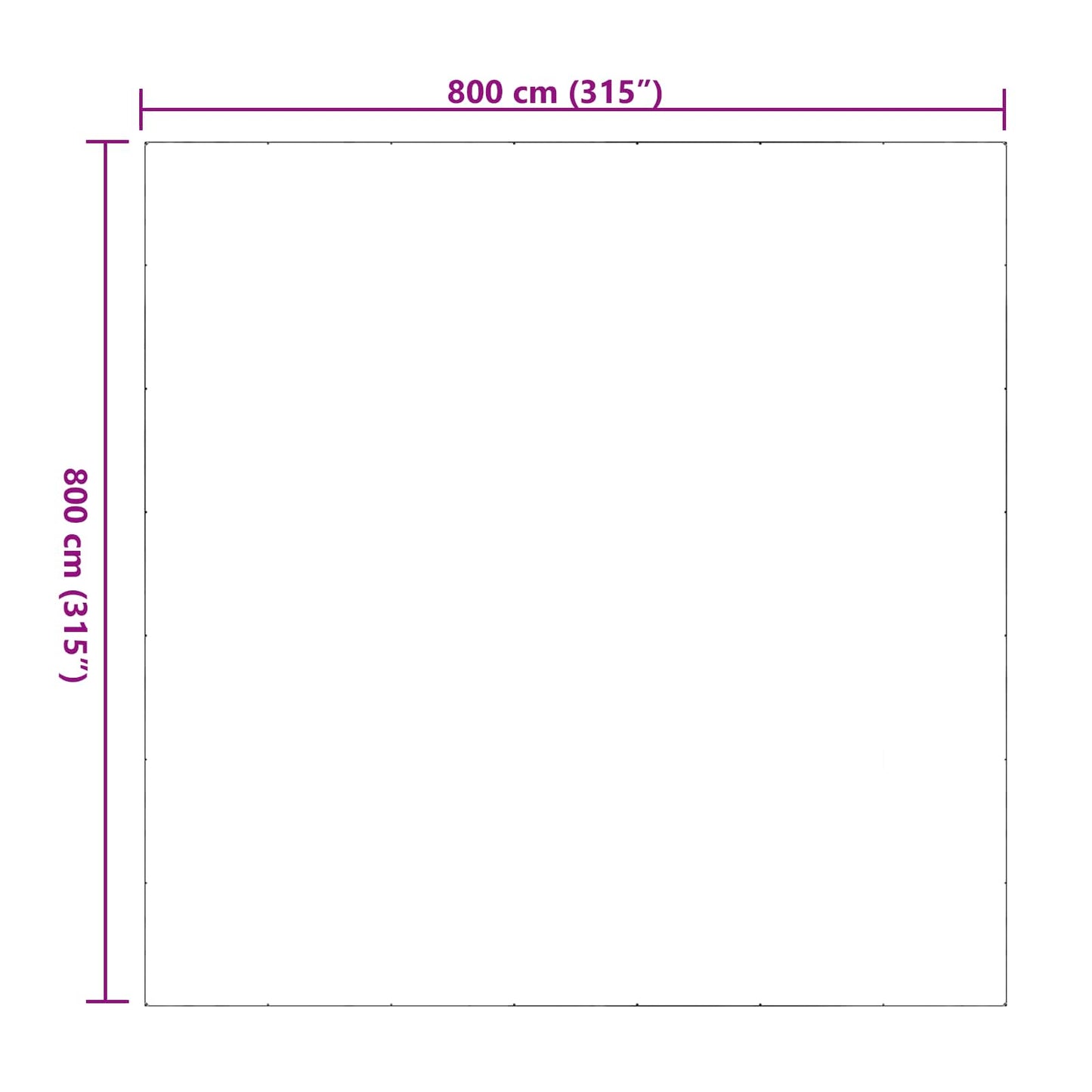 Plant Cover Transparent 8 x 8 m PVC