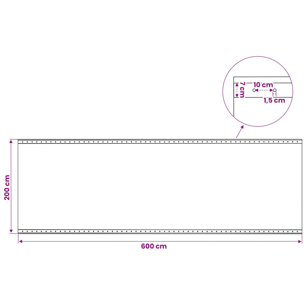 Tarpaulin with Eyelets 2 pcs Green 2 x 6 m 260 gsm PE