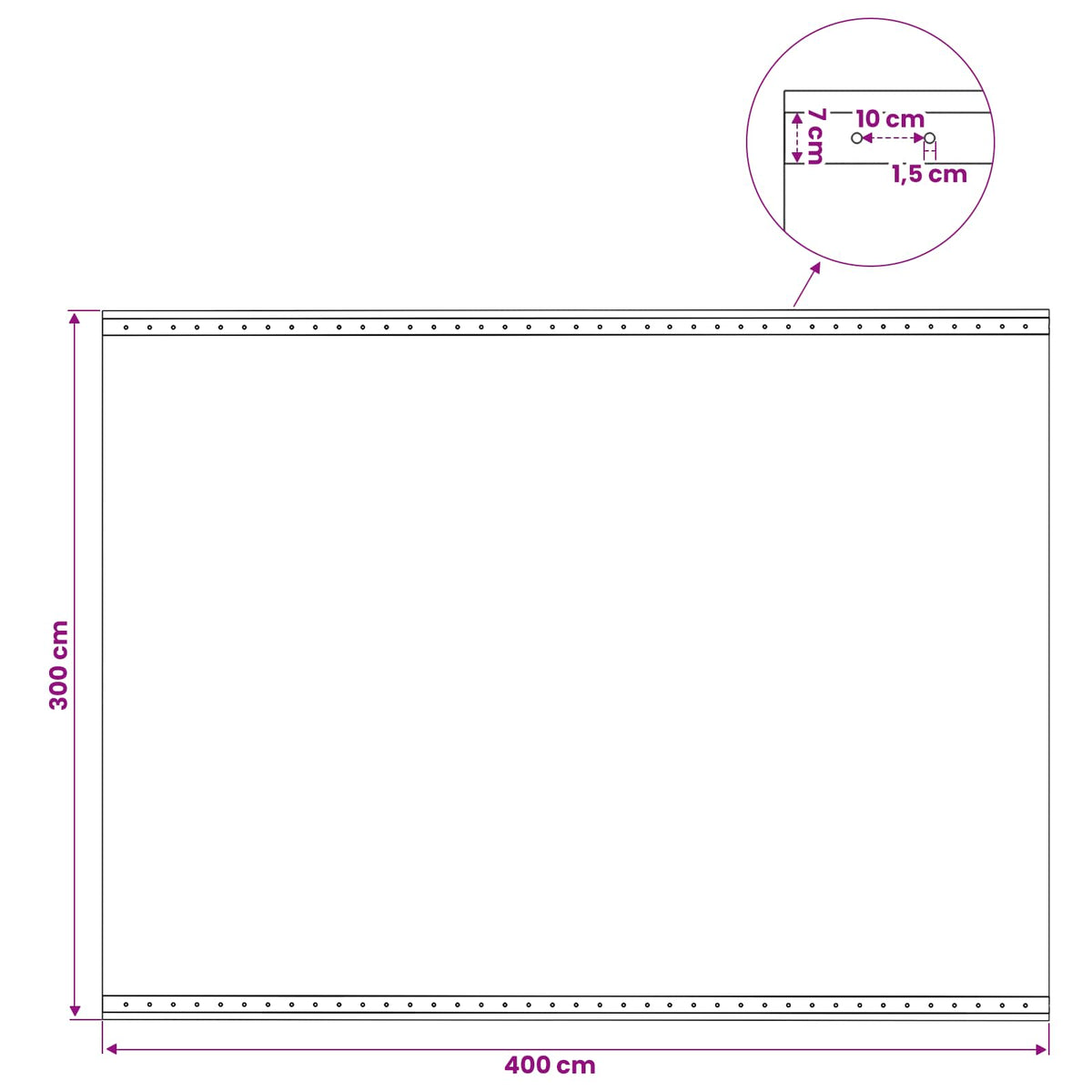 Tarpaulin with Eyelets 2 pcs Green 3 x 4 m 260 gsm PE