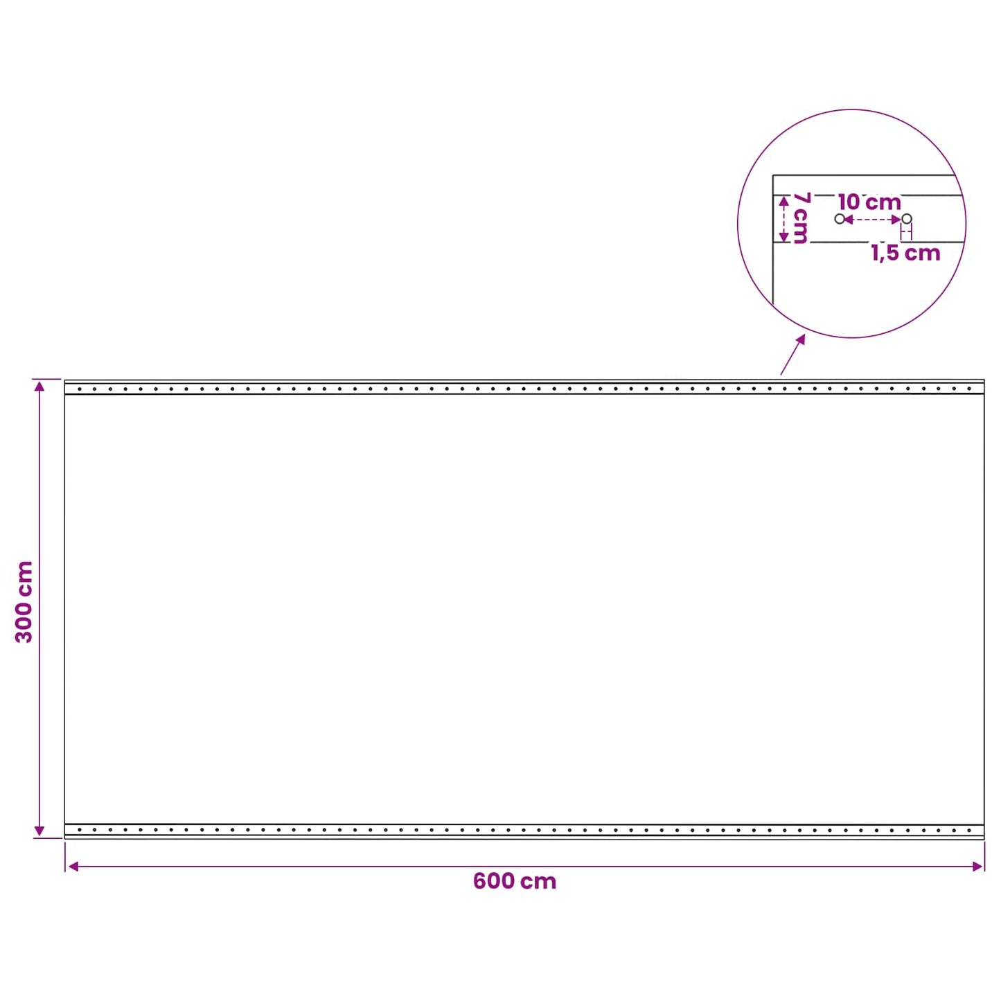 Tarpaulin with Eyelets 2 pcs Green 3 x 6 m 260 gsm PE