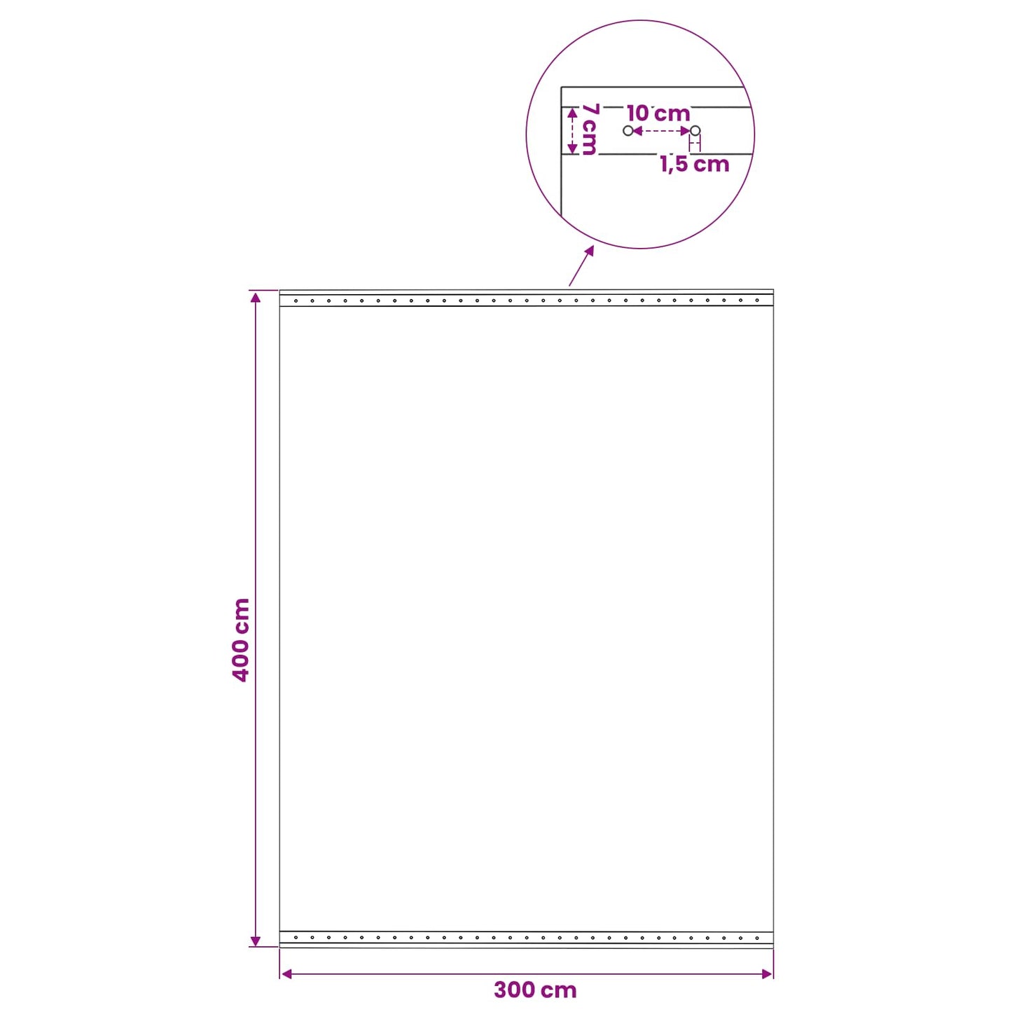 Tarpaulin with Eyelets 2 pcs Green 4 x 3 m 260 gsm PE