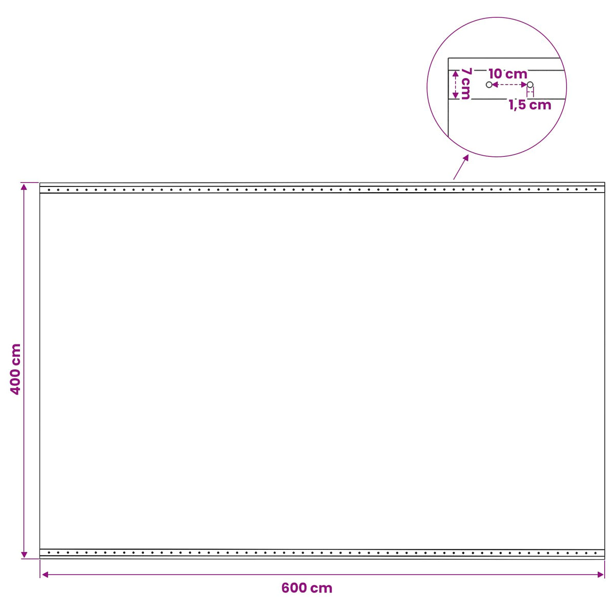 Tarpaulin with Eyelets 2 pcs Green 4 x 6 m 260 gsm PE