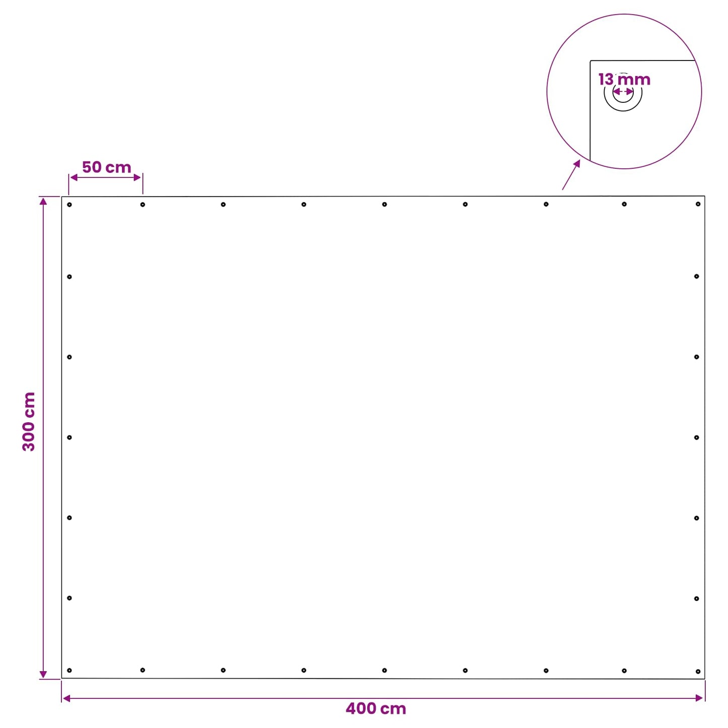 Tarpaulin with Eyelets Green 3 x 4 m 140 gsm PE