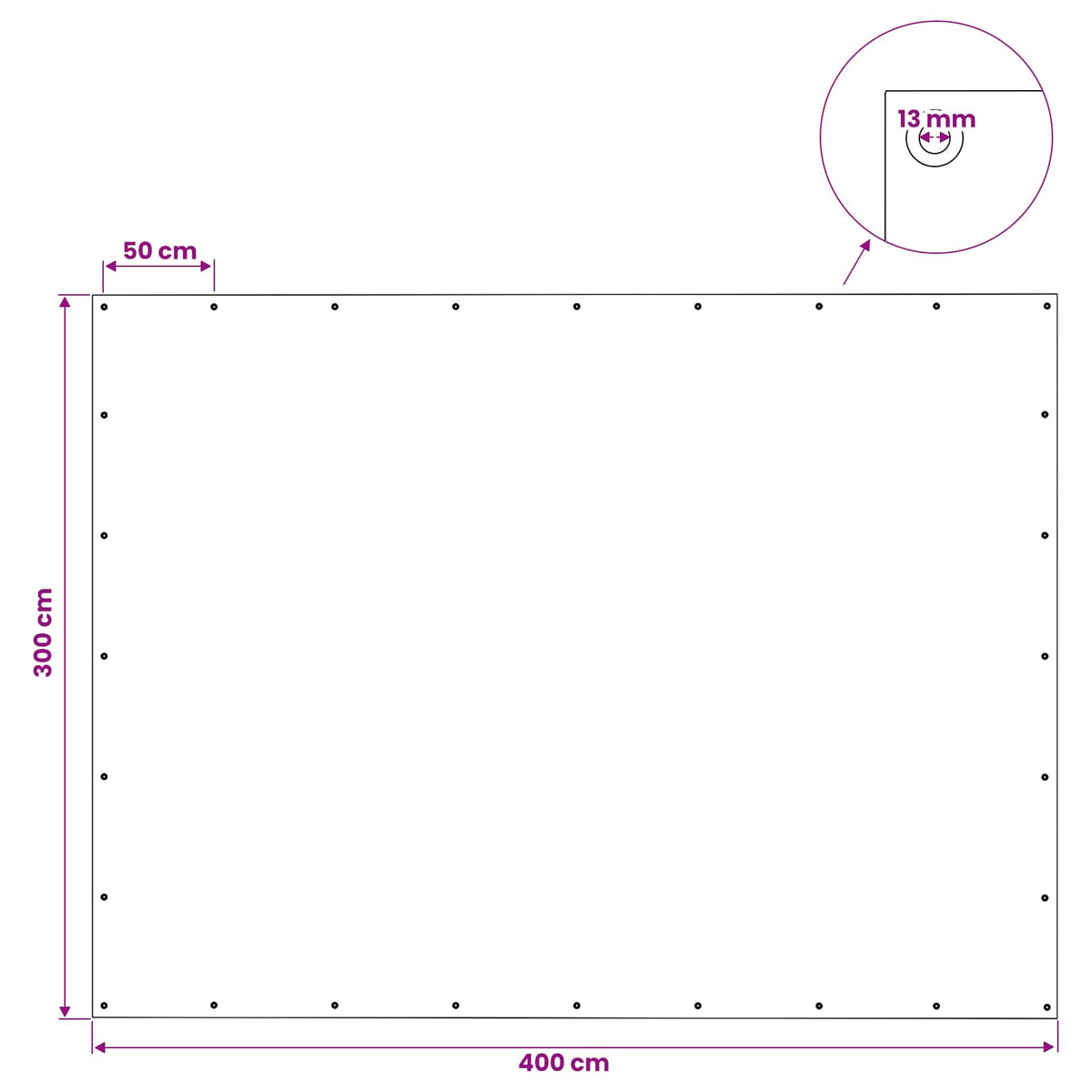 Tarpaulin with Eyelets Green 3 x 4 m 140 gsm PE