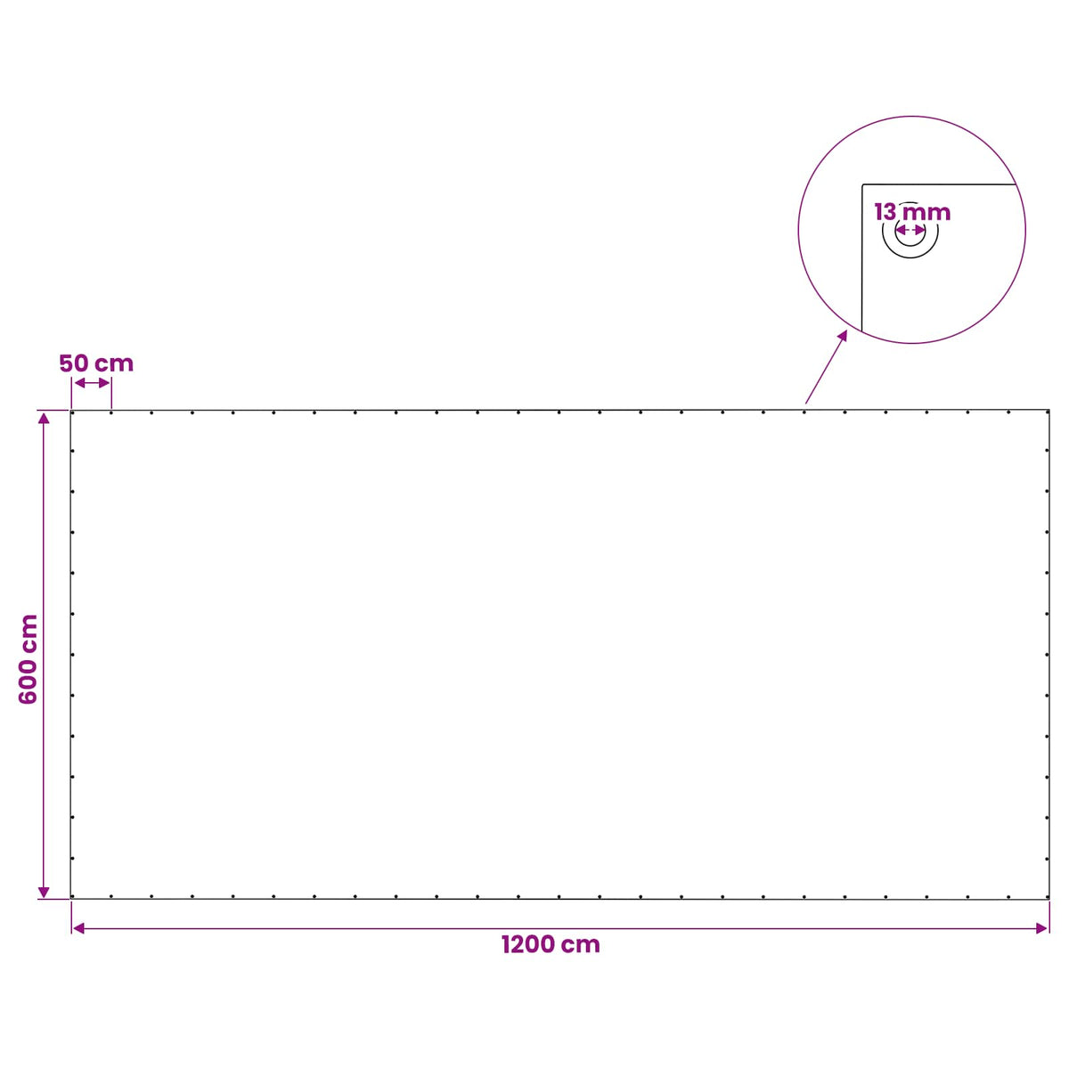 Tarpaulin with Eyelets Green 6 x 12 m 140 gsm PE