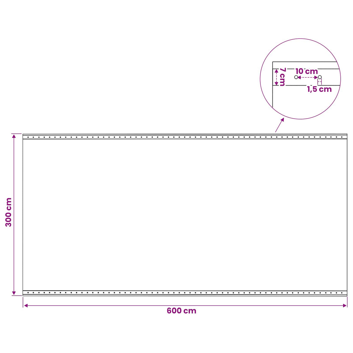 Tarpaulin with Eyelets Green 3 x 6 m 260 gsm PE