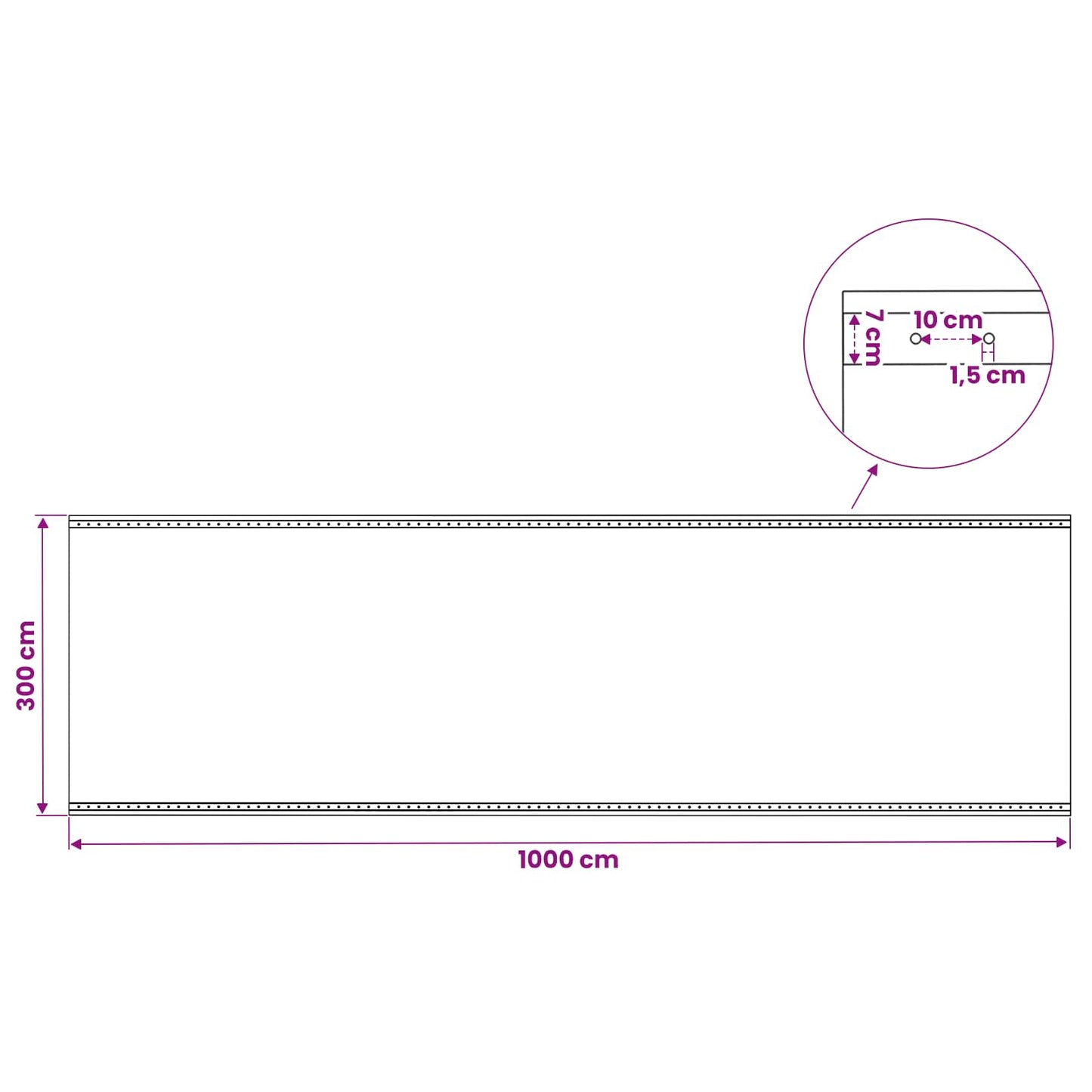 Tarpaulin with Eyelets Green 3 x 10 m 260 gsm PE
