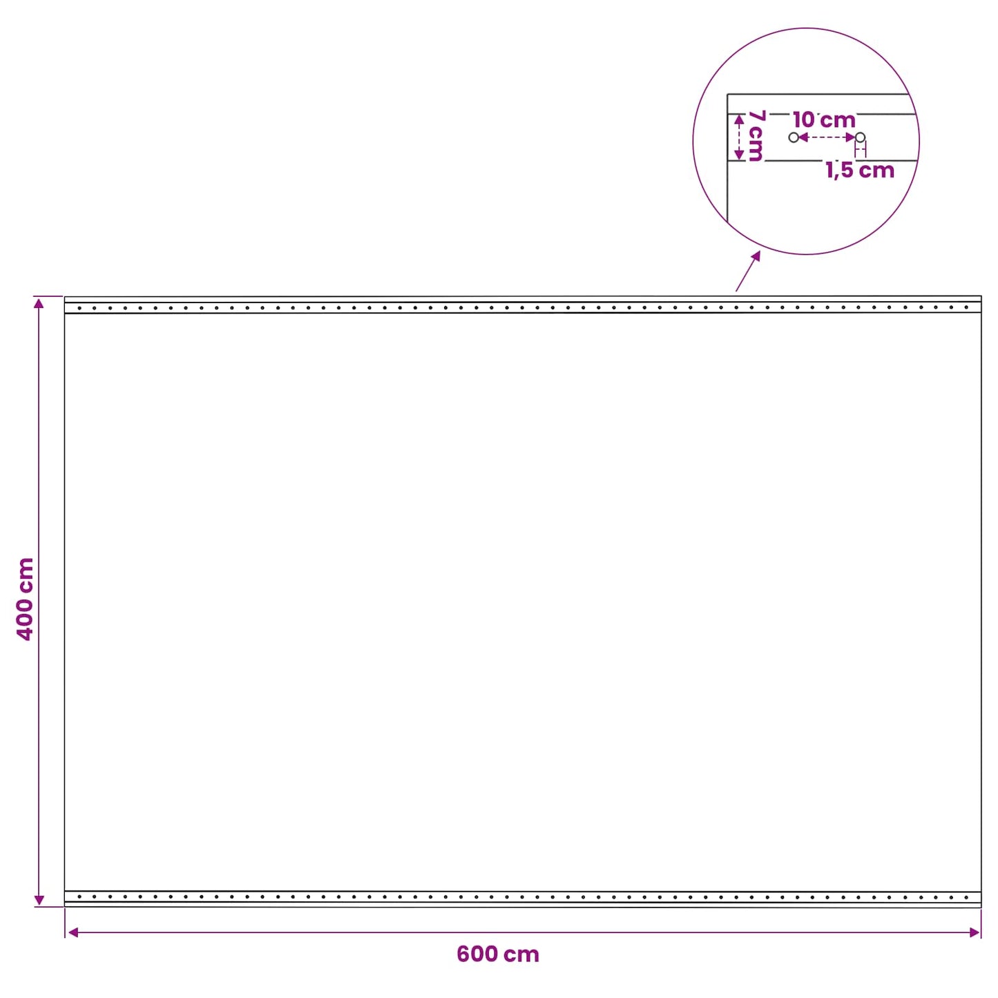Tarpaulin with Eyelets Green 4 x 6 m 260 gsm PE