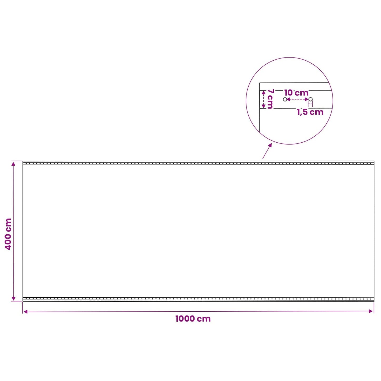 Tarpaulin with Eyelets Green 4 x 10 m 260 gsm PE