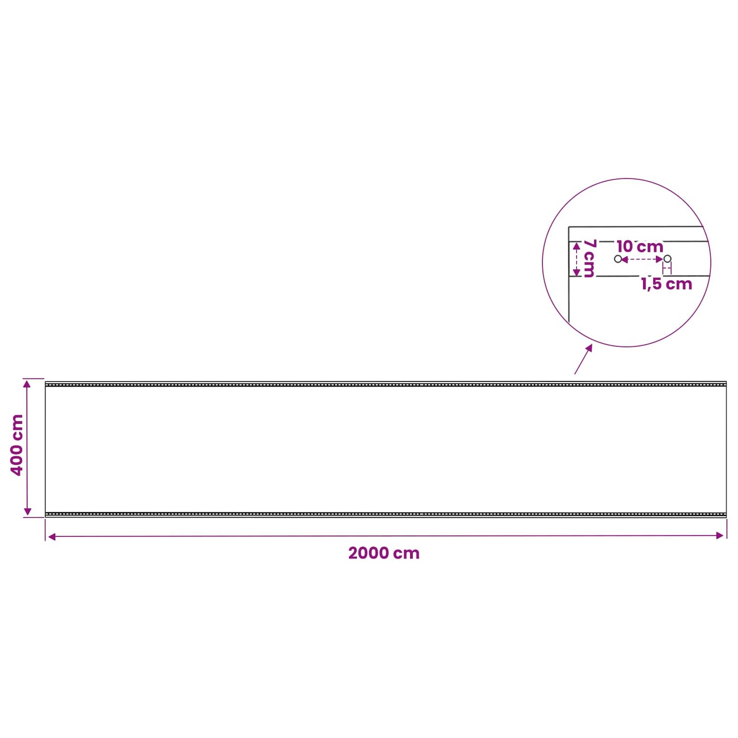 Tarpaulin with Eyelets Green 4 x 20 m 260 gsm PE