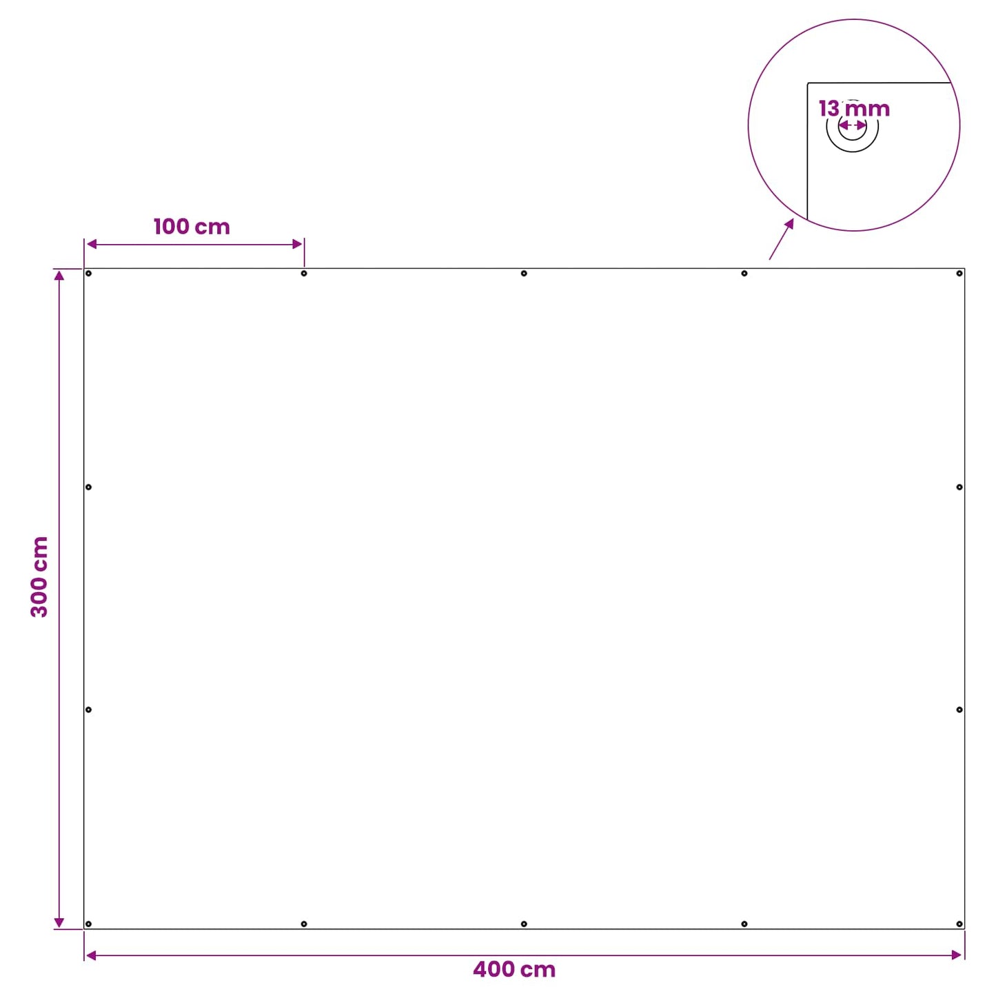 Tarpaulin with Eyelets Light Grey 3 x 4 m 90 gsm PE