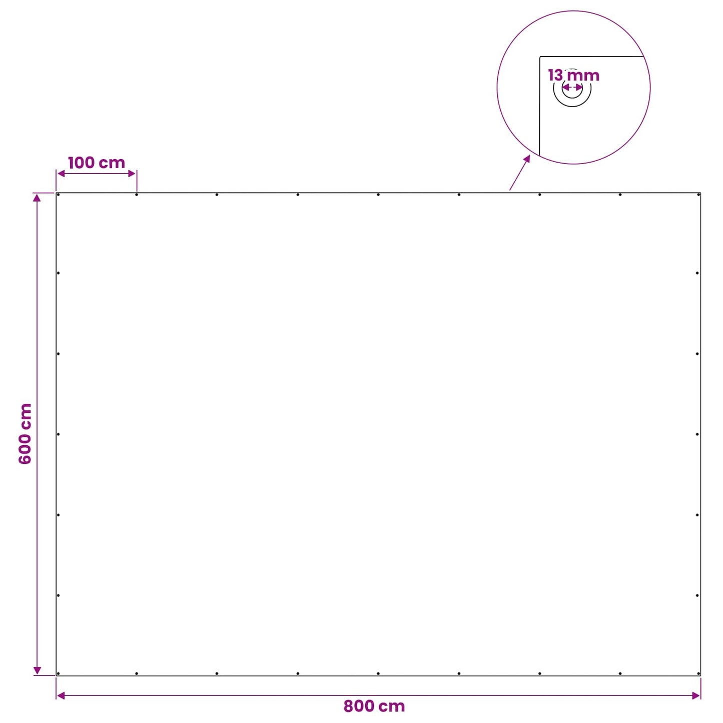 Tarpaulin with Eyelets Green 6 x 8 m 180 gsm PE