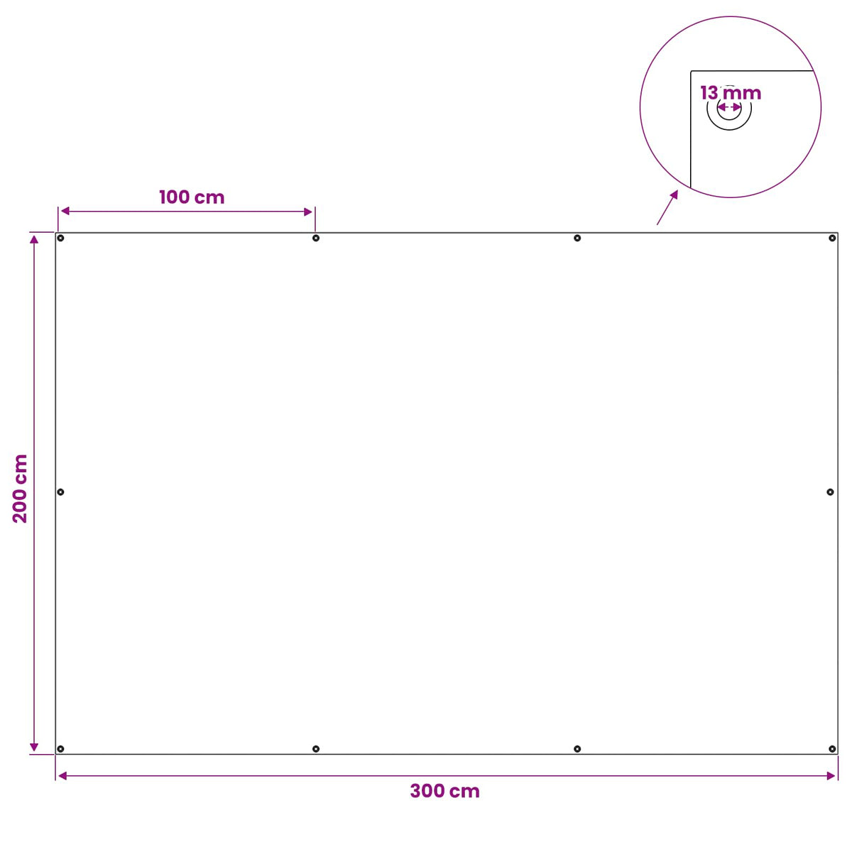 Tarpaulin with Eyelets Green 2 x 3 m 260 gsm PE