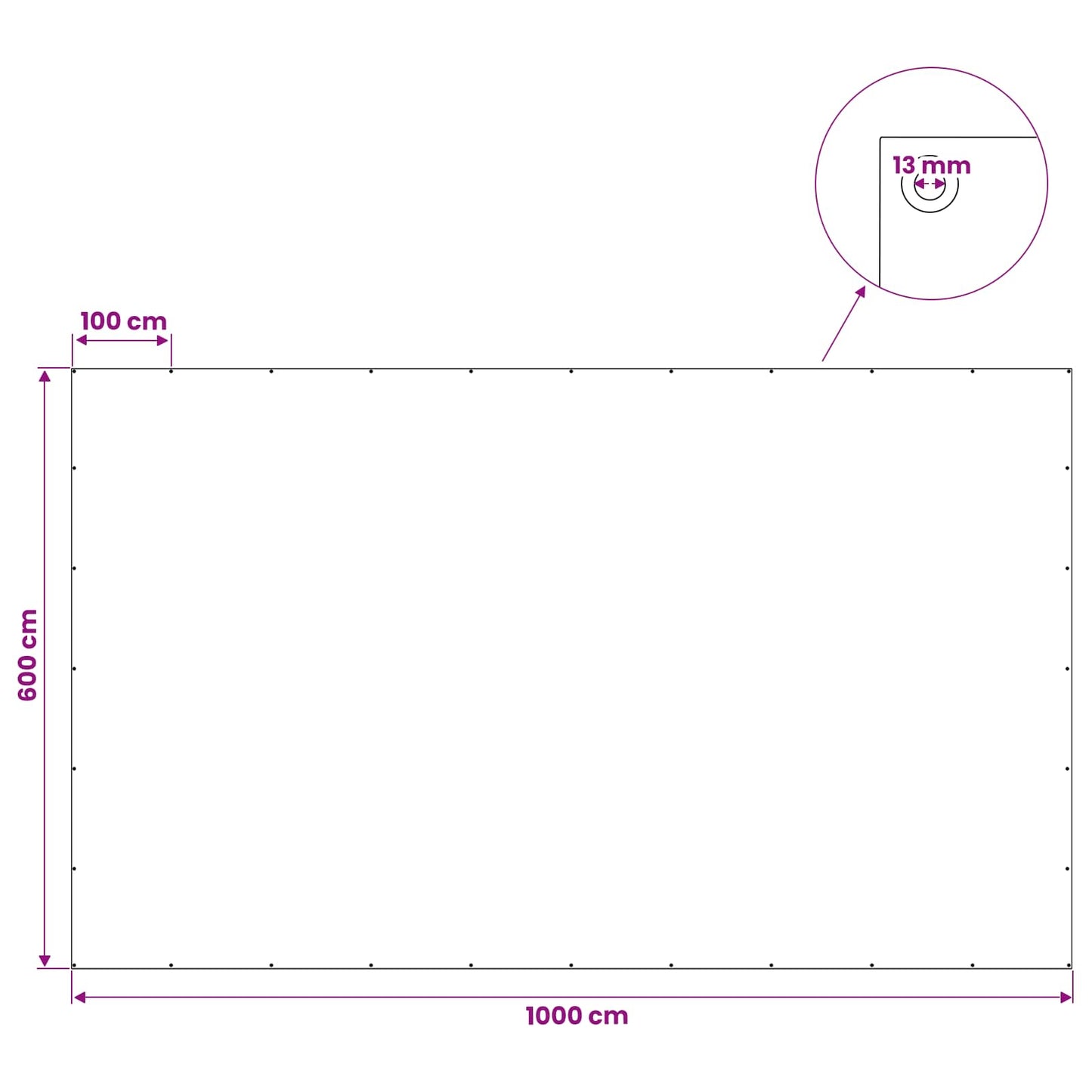 Tarpaulin with Eyelets Anthracite Grey 6 x 10 m 260 gsm PE