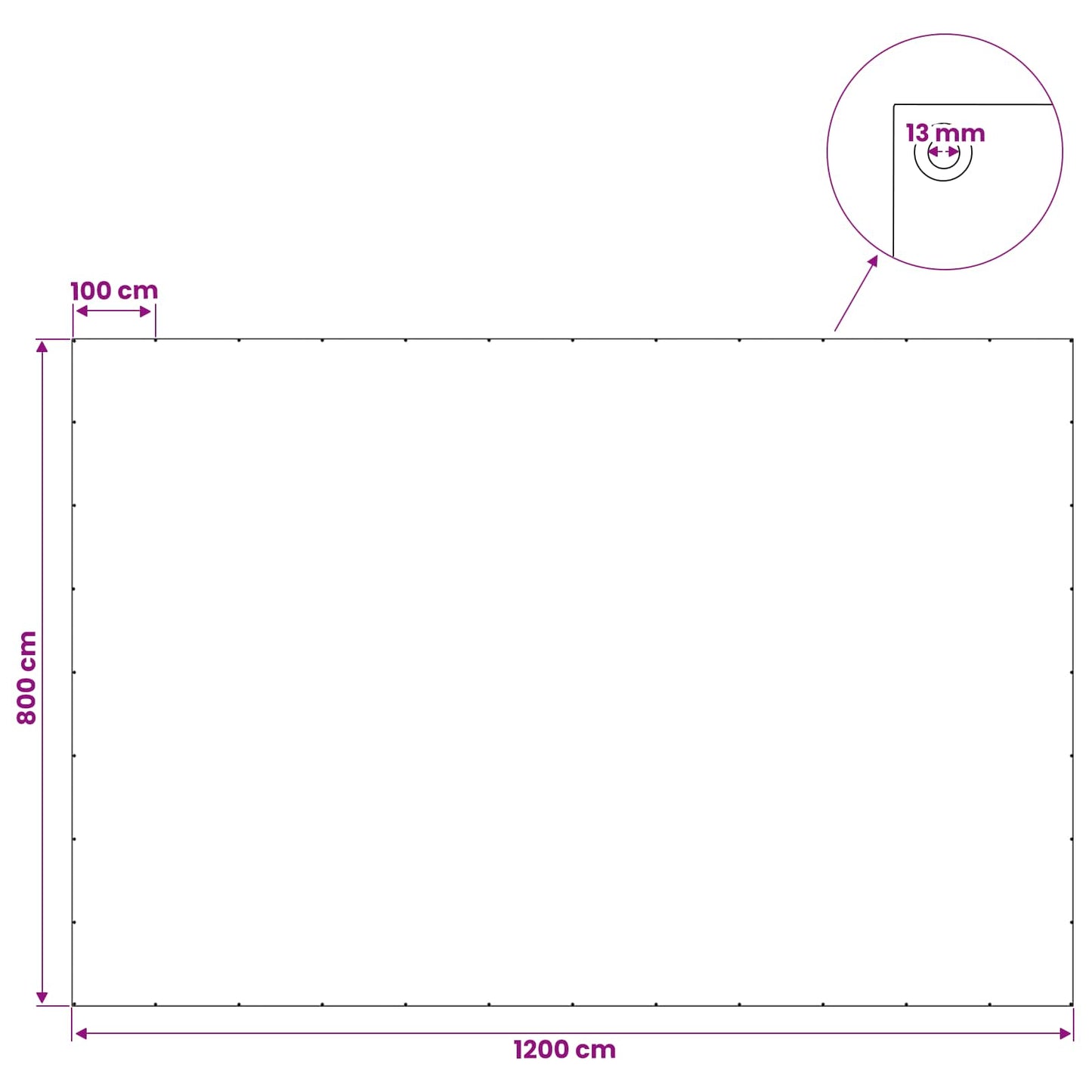 Tarpaulin with Eyelets Blue 8 x 12 m 180 gsm PE