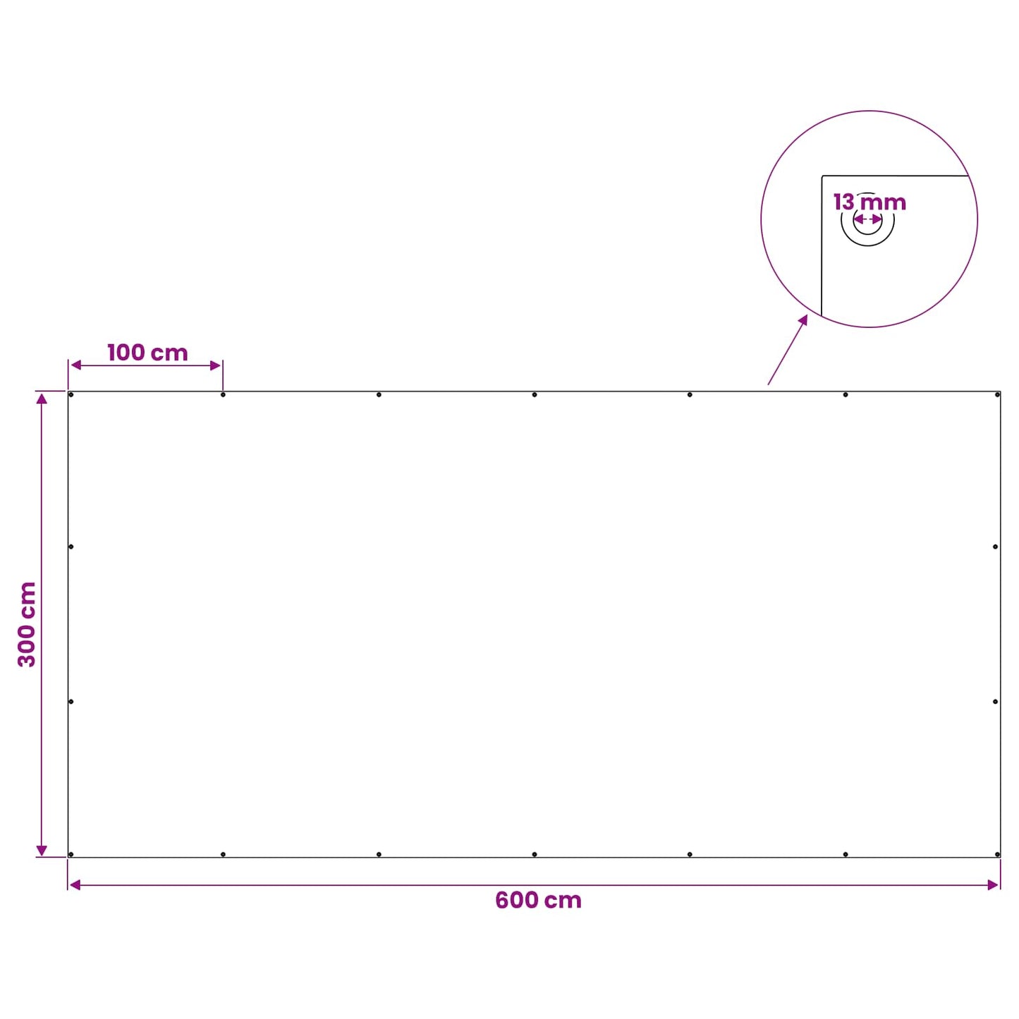 Tarpaulin with Eyelets Blue 3 x 6 m 260 gsm PE
