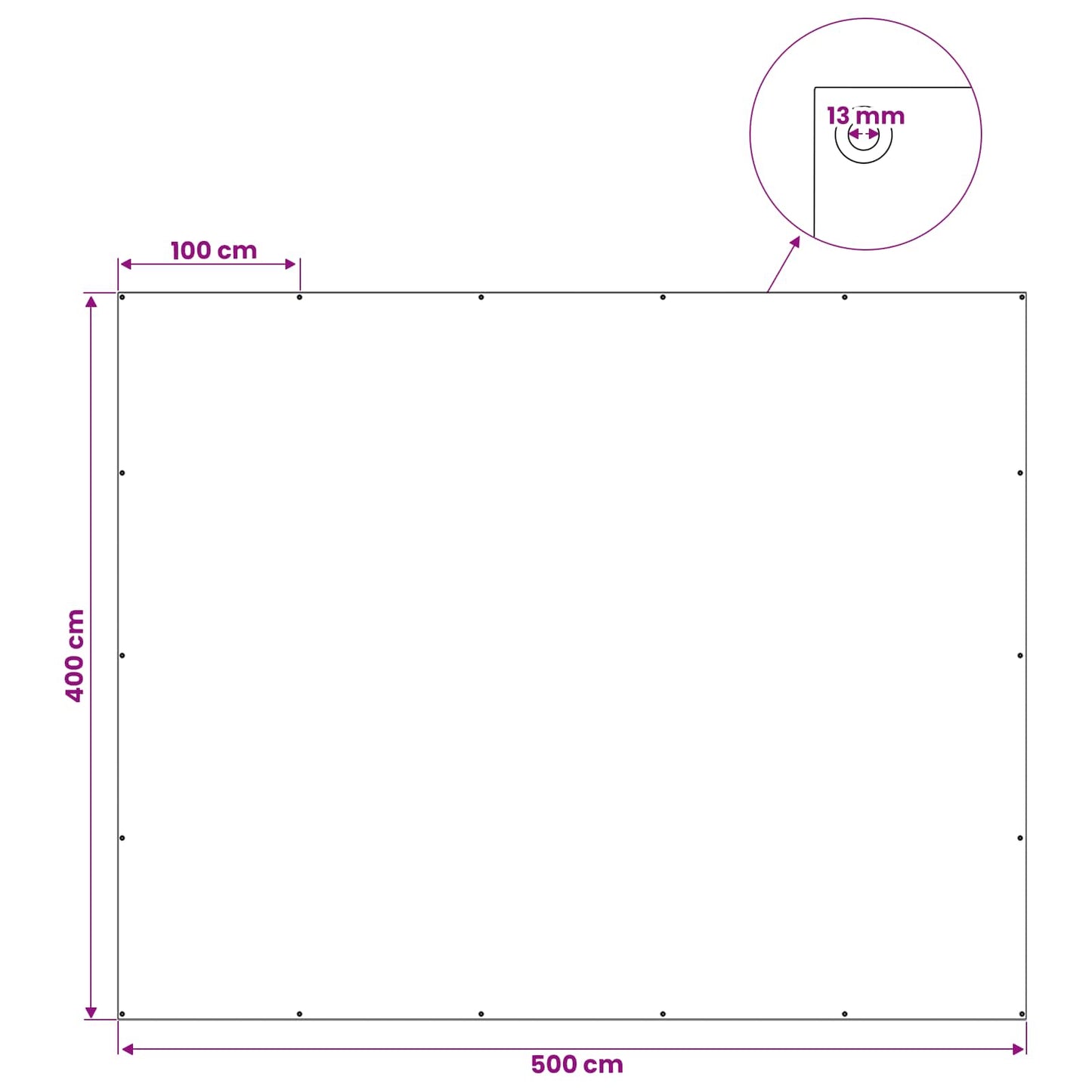 Tarpaulin with Eyelets Blue 4 x 5 m 260 gsm PE