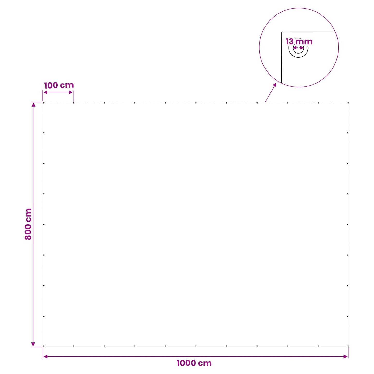 Tarpaulin with Eyelets Blue 8 x 10 m 260 gsm PE