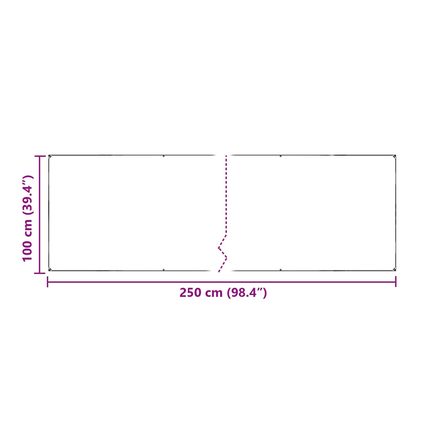Tarpaulin 140 gsm Transparent 2.5 x 1 m PE