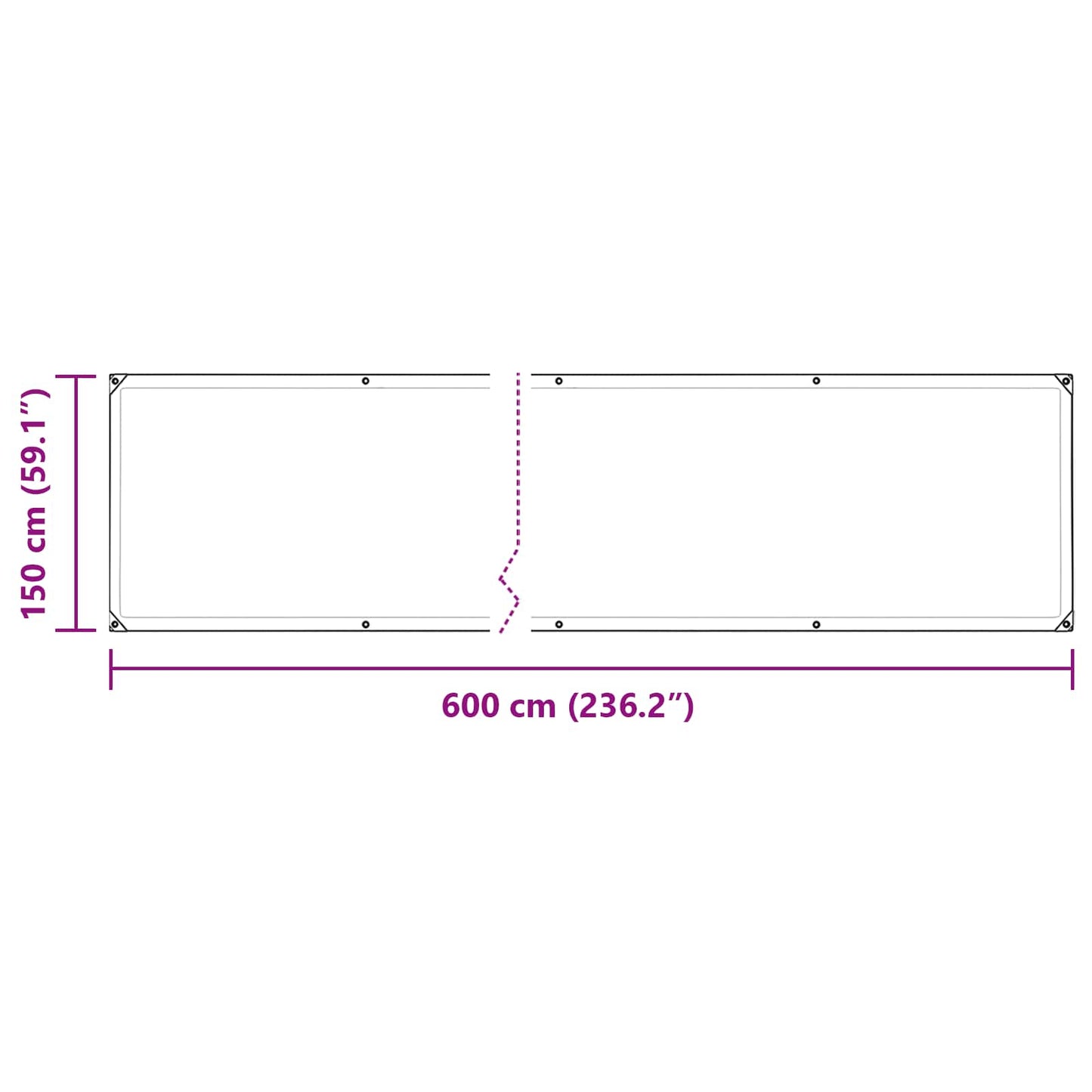 Tarpaulin 140 gsm Transparent 6 x 1.5 m PE