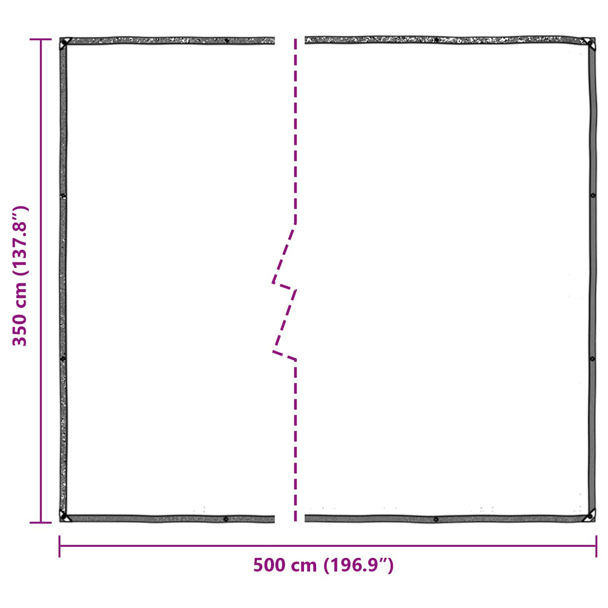 Tarpaulin Transparent 5 x 3.5 m PE