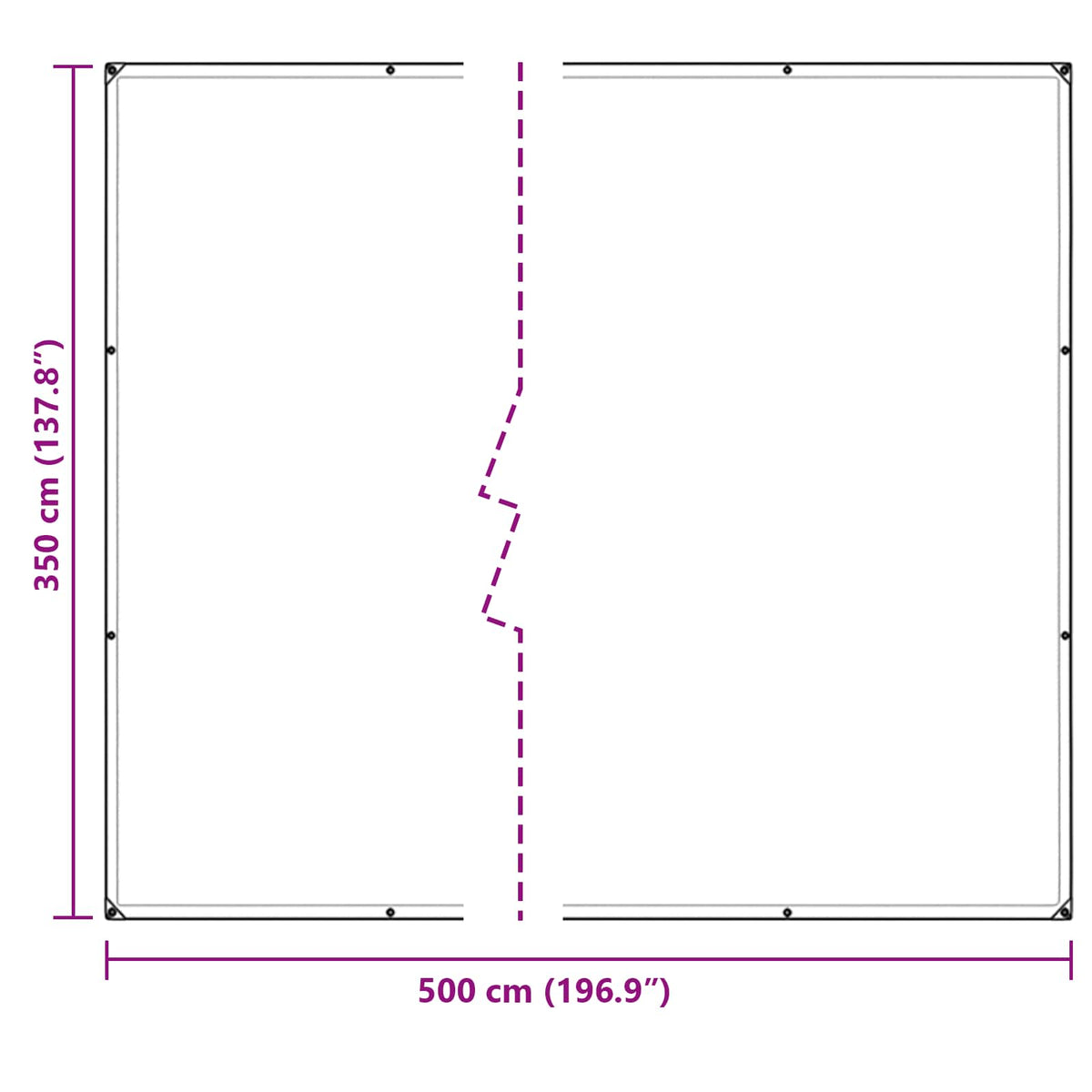 Tarpaulin with Eyelets 350 gsm Transparent 3.5 x 5 m PVC