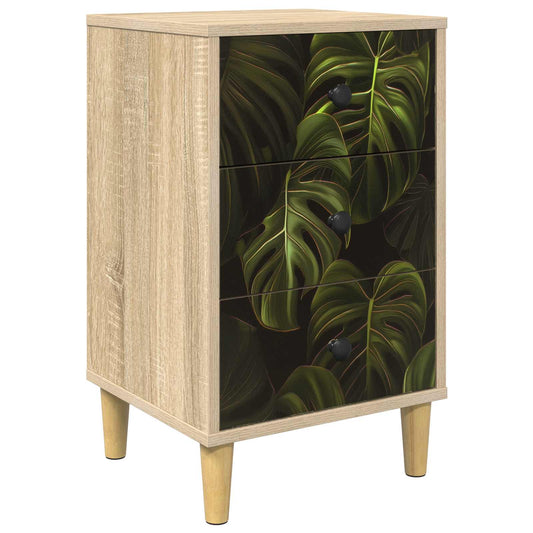 Bedside Cabinet ELBURG Sonoma Oak 36 x 33 x 60 cm