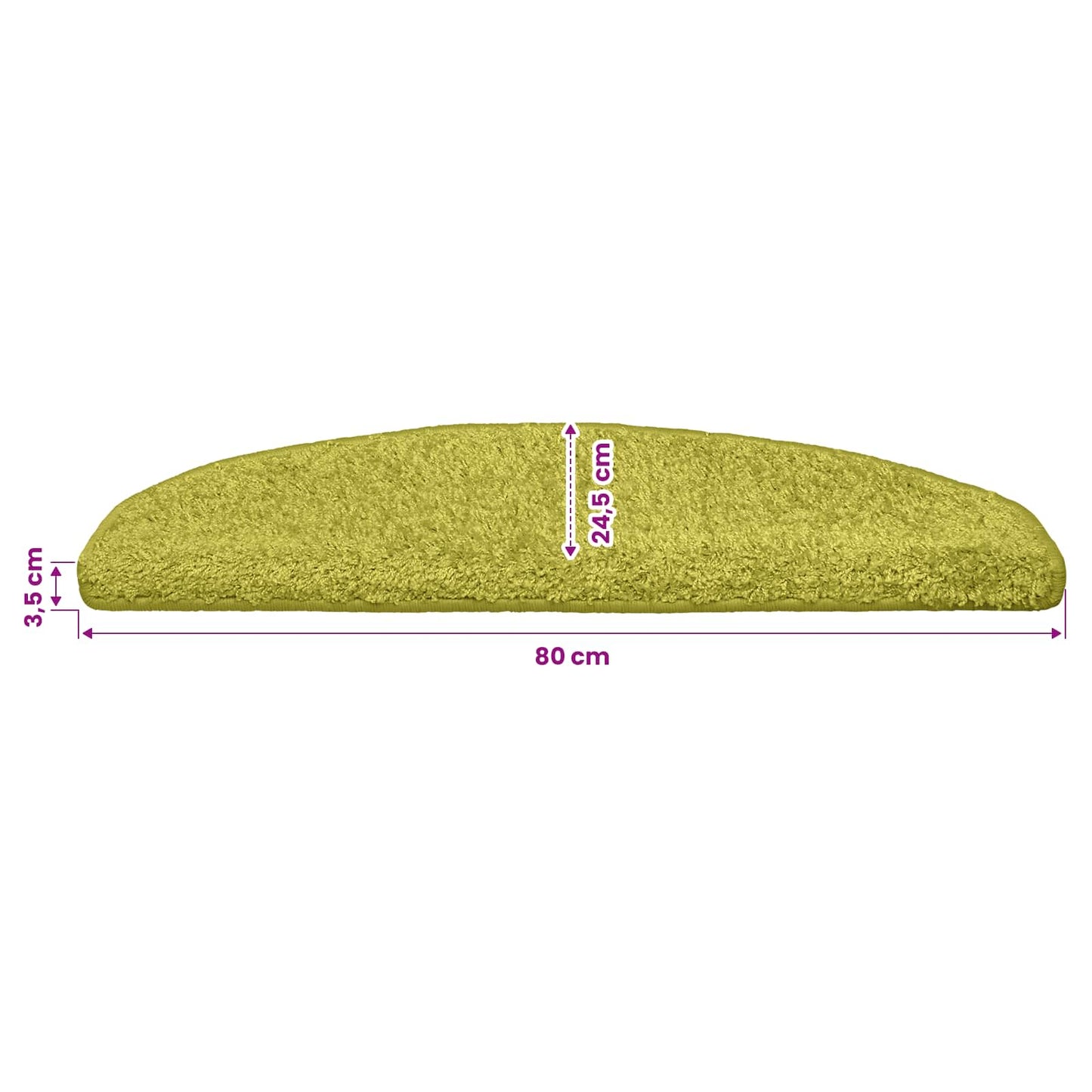 Self-adhesive Stair Mats 15 pcs 80 x 24.5 x 3.5 cm Green