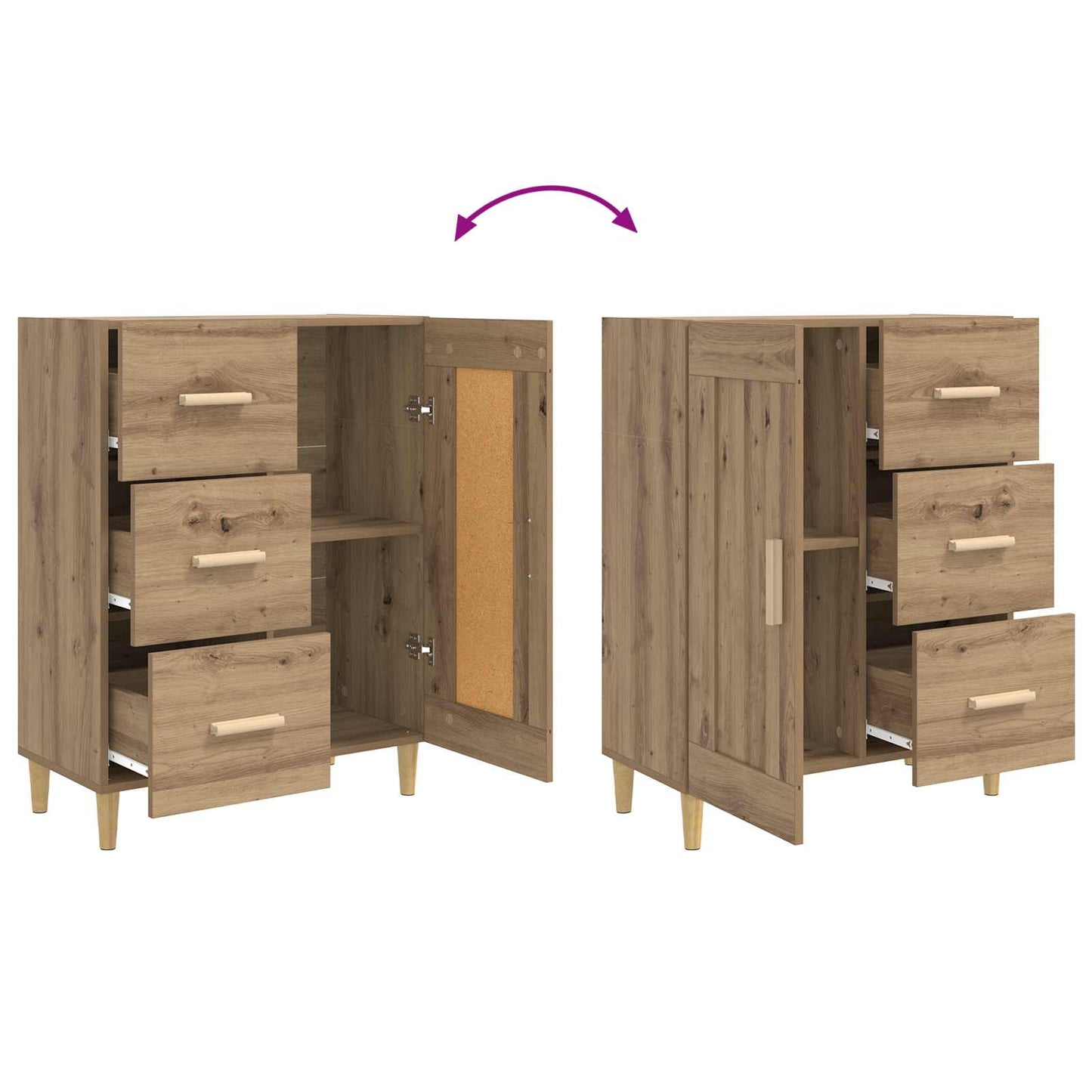 Sideboard Artisan Oak 69.5 x 34 x 90 cm Engineered Wood