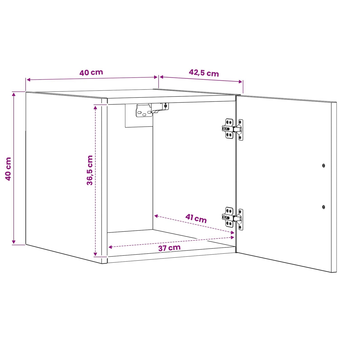 Wall Cabinet Old wood 40 x 42.5 x 40 cm PB