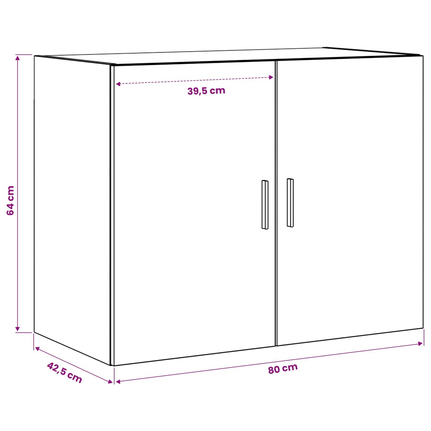 Wall Cabinet Old Wood 80 x 42.5 x 64 cm Engineered Wood