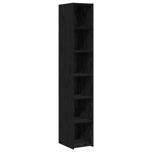 Highboard Black Oak 30 x 41 x 185 cm Engineered Wood