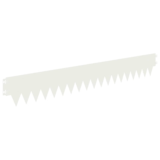 Lawn Edging 20 pcs 103 x 15 cm Steel White