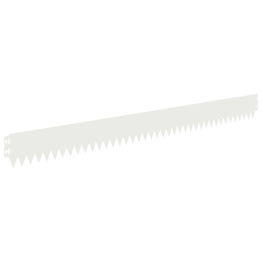 Lawn Edging 20 pcs 103 x 10 cm Steel White
