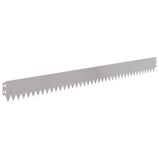 Lawn Edging 10 pcs 103 x 10 cm Steel Silver
