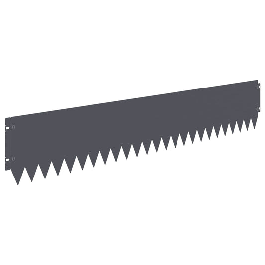Lawn Edging 30 pcs 103 x 20 cm Steel Anthracite
