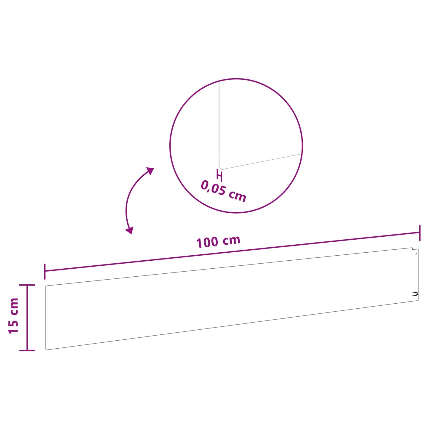 Lawn Edging 10 pcs 100 x 15 cm Steel Rusty