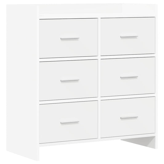 Sideboard White 75 x 33 x 80 cm Engineered Wood